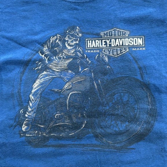 Mens harley davidson T shirt size 2XL front and back prints - Picture 2 of 5